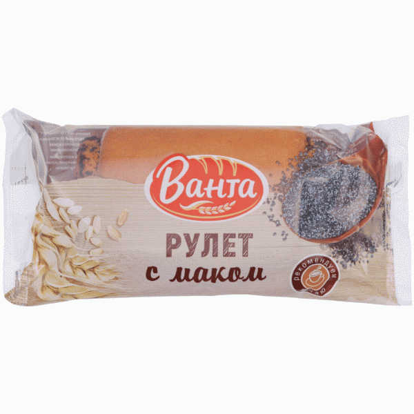 Рулет Ванта с маком 120г - в магазине «Чижик»