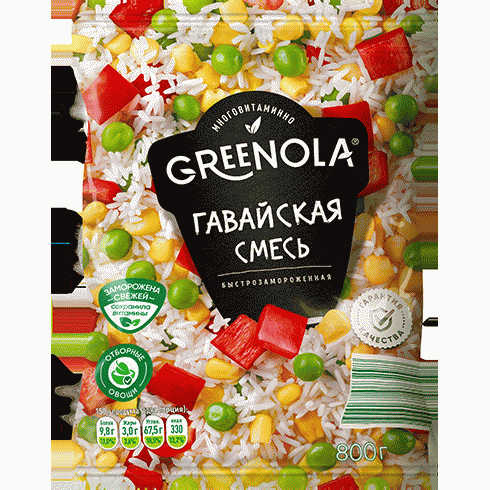 Смесь GREENOLA Гавайская овощная зам. 800г - в магазине «Чижик»