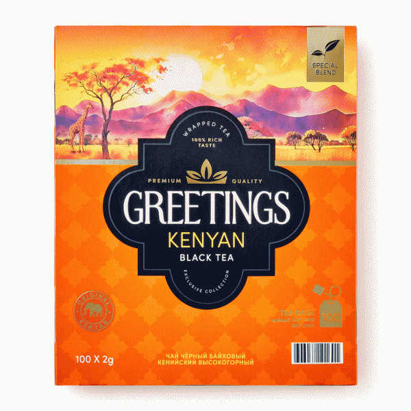 Чай FOODFEST Kenyan Black Tea черный байховый 100х2г - в магазине «Чижик»