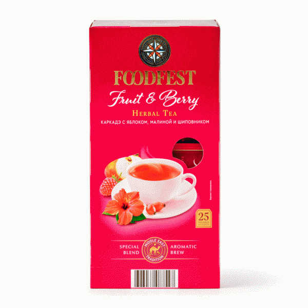 Напиток FOODFEST Fruit Berry чайный каркадэ 25х2г - в магазине «Чижик»