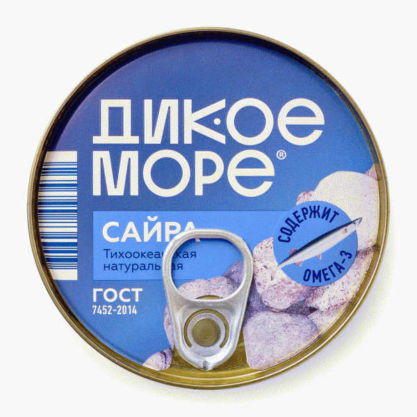 Сайра ДИКОЕ МОРЕ тихоокеанская натуральная 240г - в магазине «Чижик»