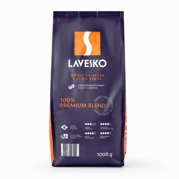 Кофе LAVESKO натуральный жареный в зернах 1кг - в магазине «Чижик»