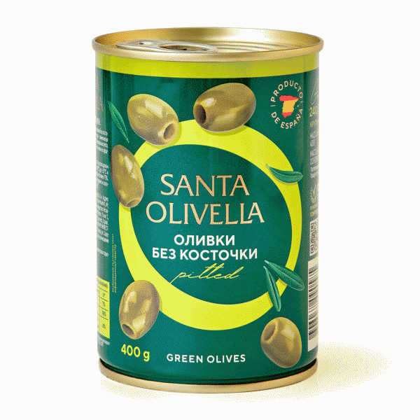 Оливки SANTA OLIVELLA без косточки 400г - в магазине «Чижик»