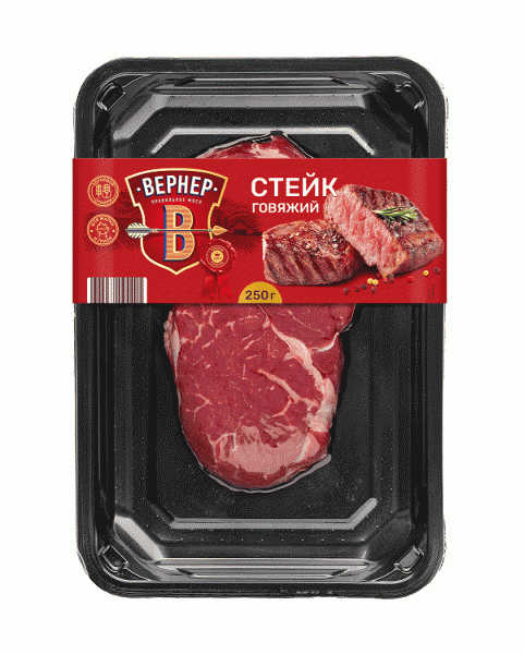 Стейк ВЕРНЕР Фермер из говядины категории А охл. 250г - в магазине «Чижик»