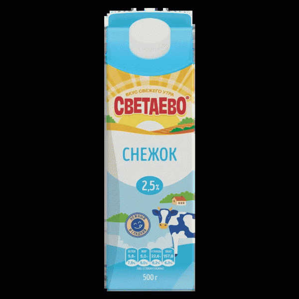 Напиток СВЕТАЕВО Снежок кисломолочный 2,5% 500г - в магазине «Чижик»