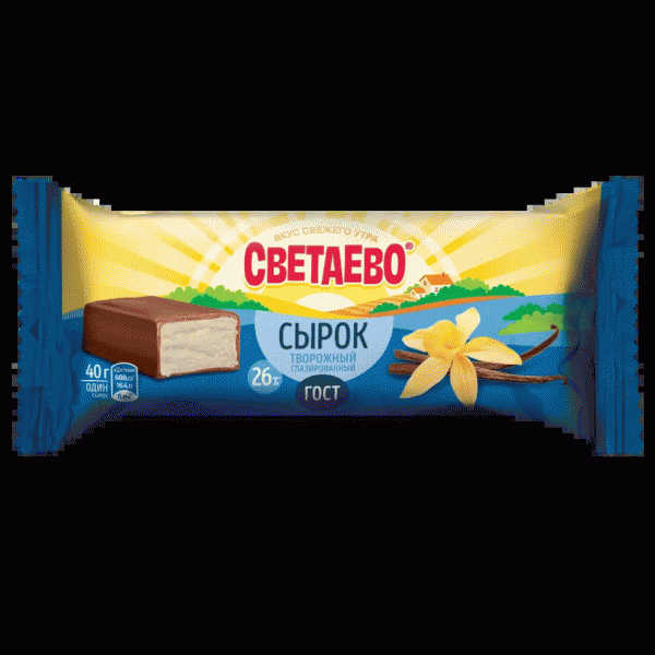 Сырок СВЕТАЕВО творожный глазир. с ванилью 26% 40г - в магазине «Чижик»