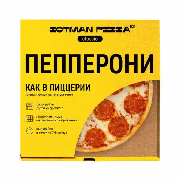 Пицца Zotman Pizza классическая Пепперони зам. 340г - в магазине «Чижик»