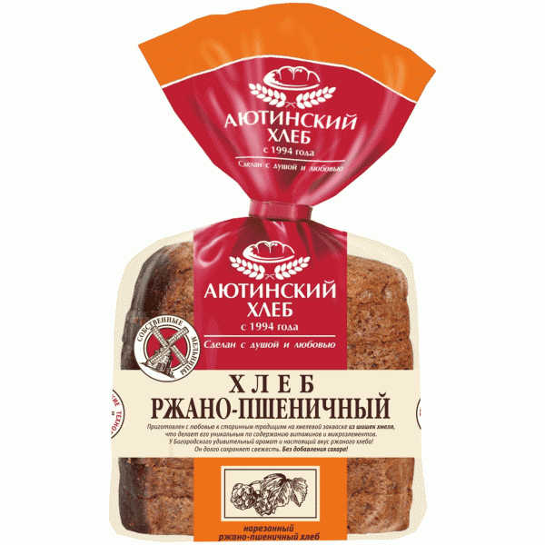 Хлеб Аютинский хлеб Ржано-пшеничный нар. 330г - в магазине «Чижик»