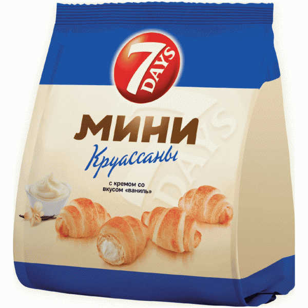 Круассаны 7Days мини c кремом Ваниль 265г - в магазине «Чижик»