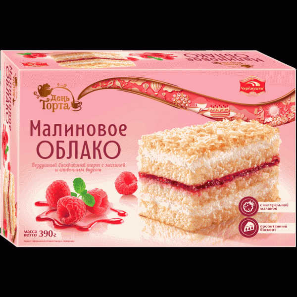 Торт Черемушки Малиновое облако 390г - в магазине «Чижик»