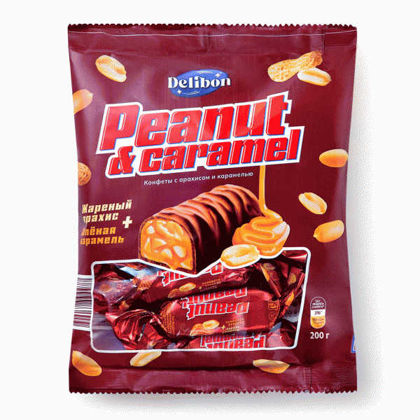 Конфеты DELIBON с соленой карамелью и арахисом 200г - в магазине «Чижик»
