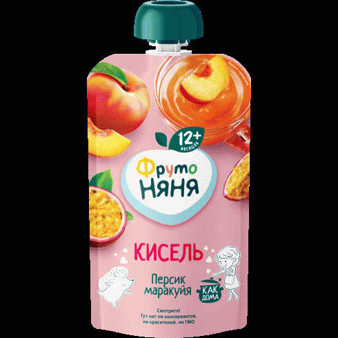 Кисель ФрутоНяня из персика и маракуйи 130г - в магазине «Чижик»