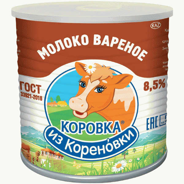Молоко сгущенное Коровка из Кореновки вареное 8,5% 360г - в магазине «Чижик»