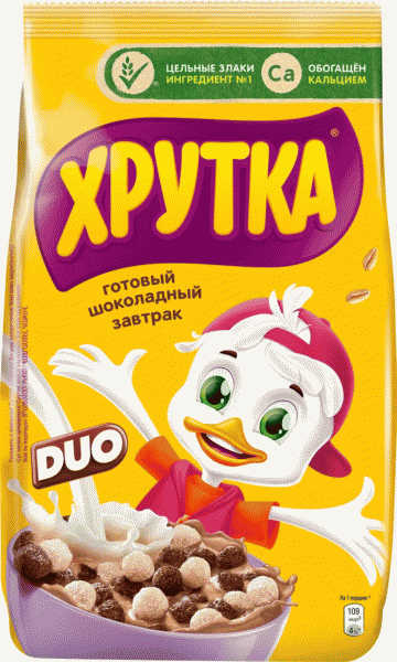 Завтрак Хрутка Duo готовый шоколадный 460г - в магазине «Чижик»