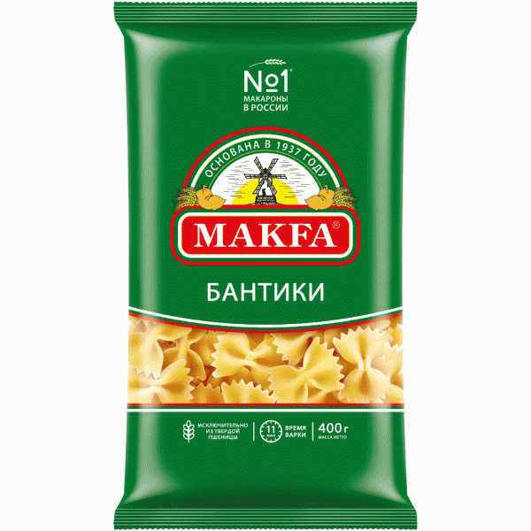 Макароны Макфа Бантики 400г - в магазине «Чижик»
