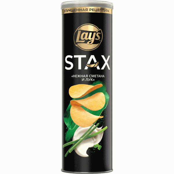 Чипсы Lay's Stax нежная сметана и лук 140г - в магазине «Чижик»