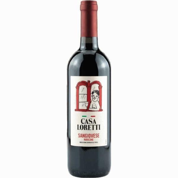 Вино CASA LORETTI Sangiovese Rubicone 0,75л - в магазине «Чижик»