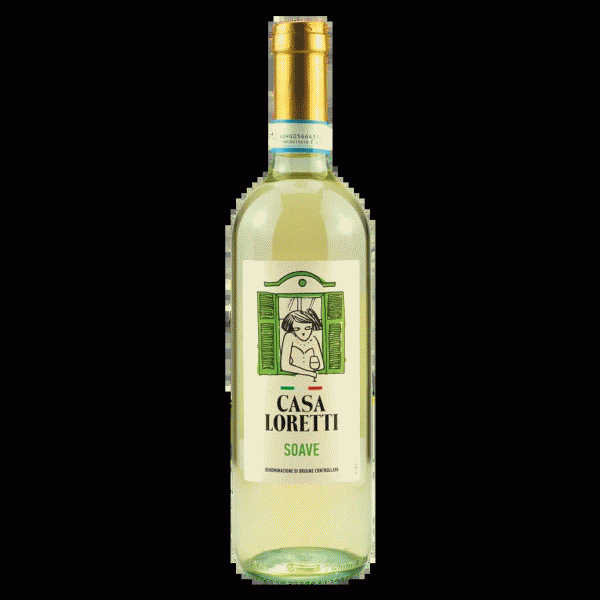 Вино CASA LORETTI Soave белое полусухое 0.75л - в магазине «Чижик»