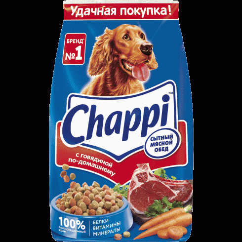 Корм Chappi с говяд. по-домашнему для собак 2.5кг - в магазине «Чижик»