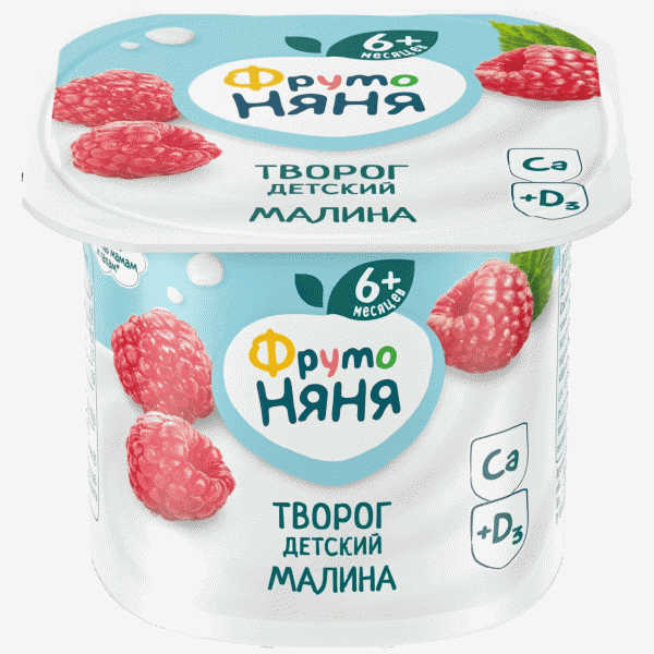 Творог ФрутоНяня с малиной 4.2% БЗМЖ 100г - в магазине «Чижик»