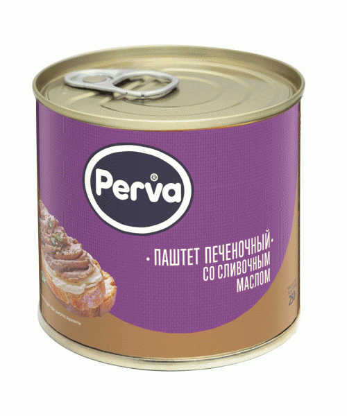 Паштет Perva печеночный со сливочным маслом 250г - в магазине «Чижик»