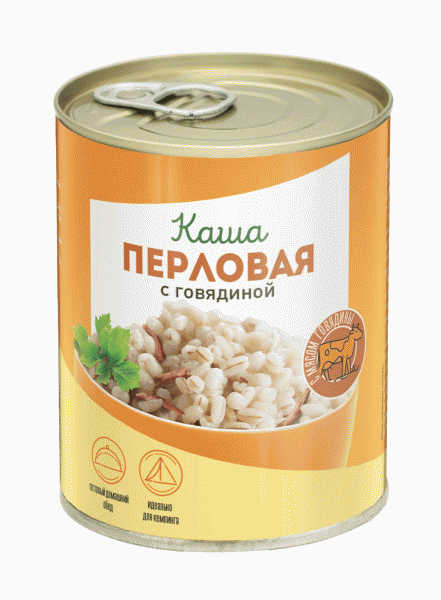 Каша Кмк особая перловая с говядиной 340г - в магазине «Чижик»