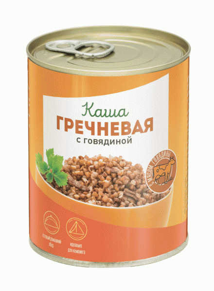 Каша Кмк особая гречневая с говядиной 340г - в магазине «Чижик»