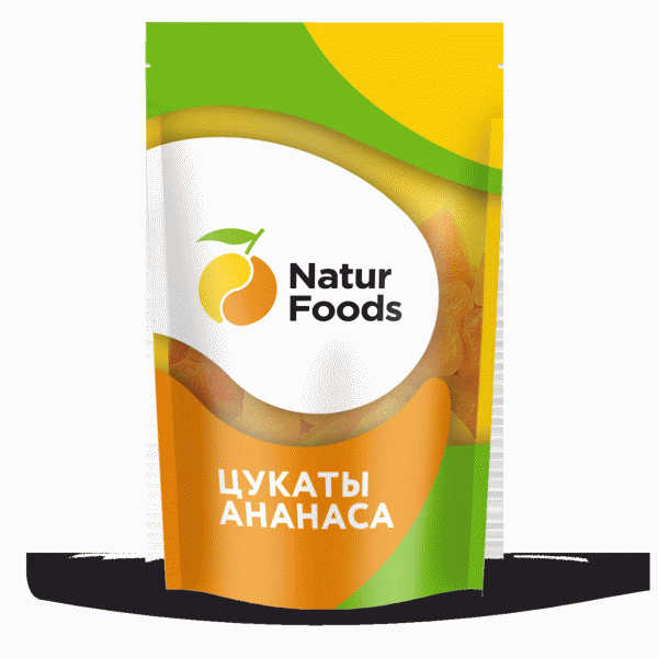 Цукаты Naturfoods Ананас кубики 120г - в магазине «Чижик»