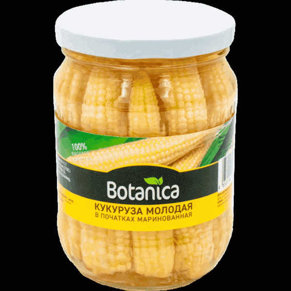 Кукуруза Botanica молодая маринов. 370мл - в магазине «Чижик»