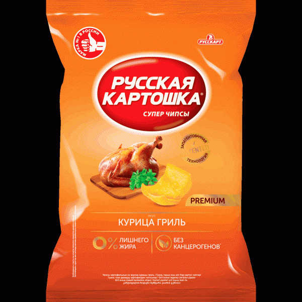 Чипсы Русская картошка Курица гриль 230г - в магазине «Чижик»