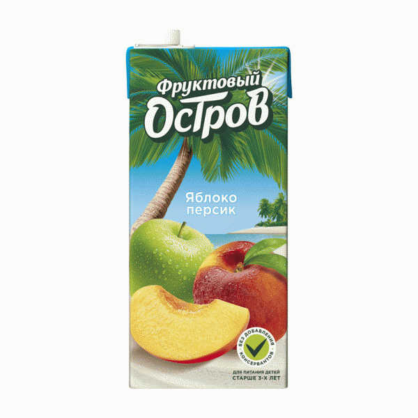 Напиток Фруктовый остров Яблоко-персик 1,9л - в магазине «Чижик»