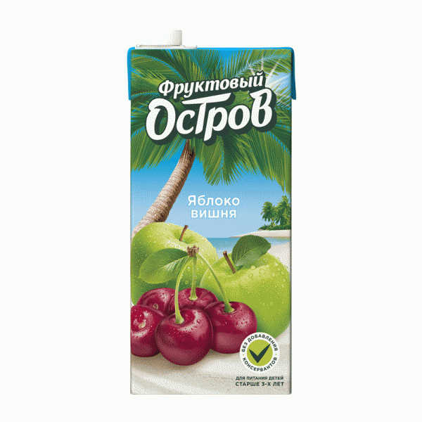 Напиток Фруктовый остров Яблоко-вишня 1,9л - в магазине «Чижик»