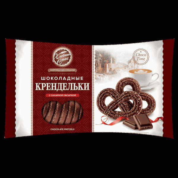 Печенье Хлебный Спас крендельки шоколадные 320г - в магазине «Чижик»
