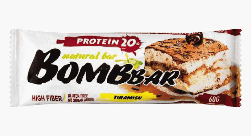 Батончик Bombbar со вкусом Тирамису 60г - в магазине «Чижик»