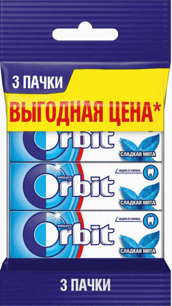 Жевательная резинка Orbit Сладкая мята 13,6г - в магазине «Чижик»
