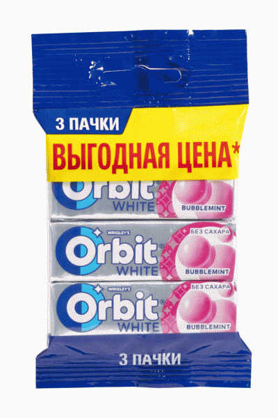 Жевательная резинка Orbit White Bubblemimt 3х13,6 - в магазине «Чижик»