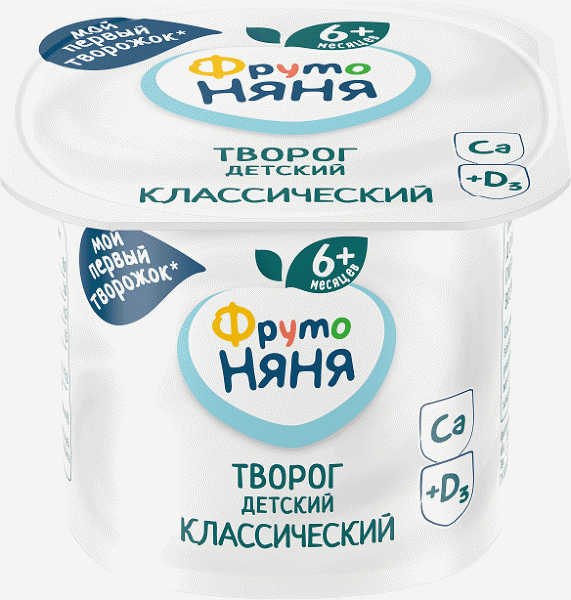Творог Фрутоняня обогащенный витамином D3 5% БЗМЖ 100г - в магазине «Чижик»