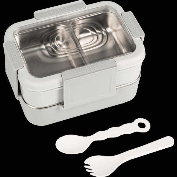 Ланч-бокс Kitchen Collection с ложкой и вилкой 19х13,5х11см - в магазине «Чижик»