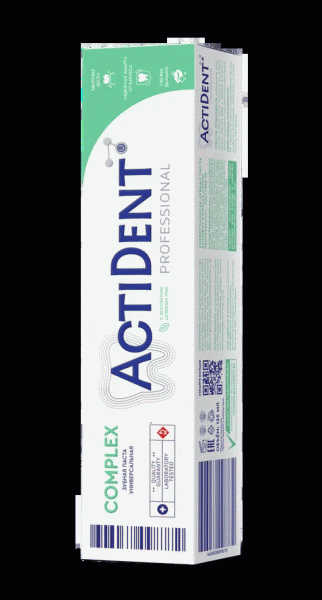 Зубная паста ACTIDENT Complex универсальная Professional 125мл - в магазине «Чижик»
