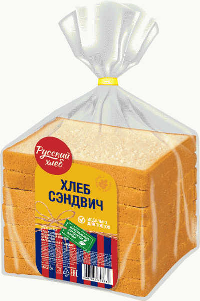 Хлеб Русский хлеб Сэндвич тостовый пшеничный 350г - в магазине «Чижик»
