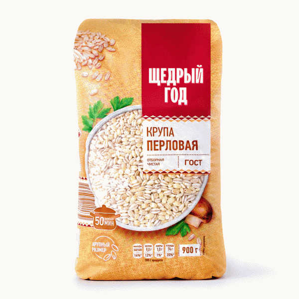 Крупа перловая ЩЕДРЫЙ ГОД 900г - в магазине «Чижик»