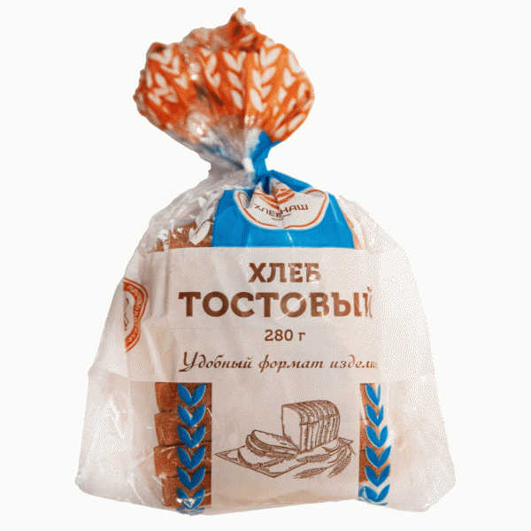 Хлеб Хлебнаш Тостовый пшеничный 280г - в магазине «Чижик»