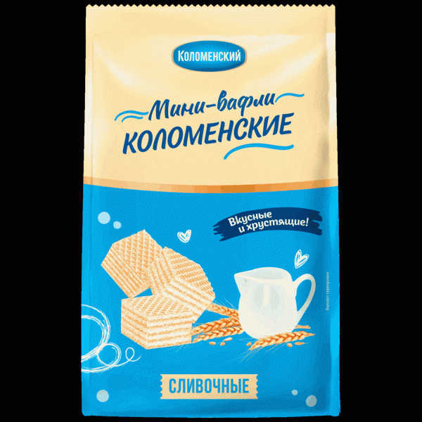Вафли Коломенский мини Сливочные 200г - в магазине «Чижик»