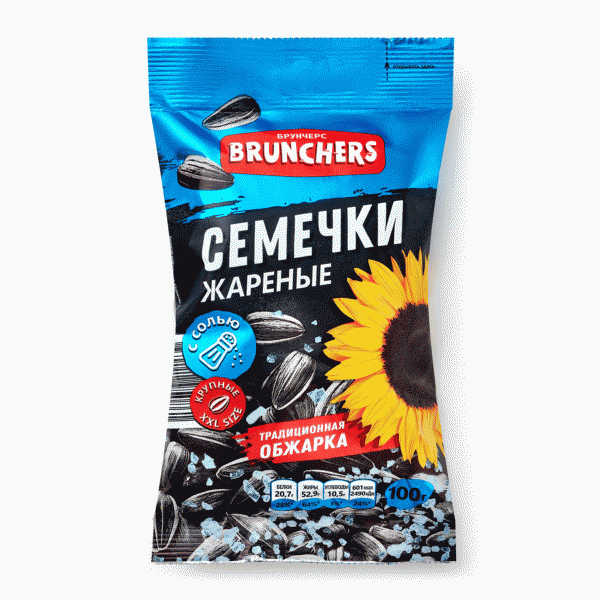 Семена BRUNCHERS подсолнечника жареные соленые 100г - в магазине «Чижик»