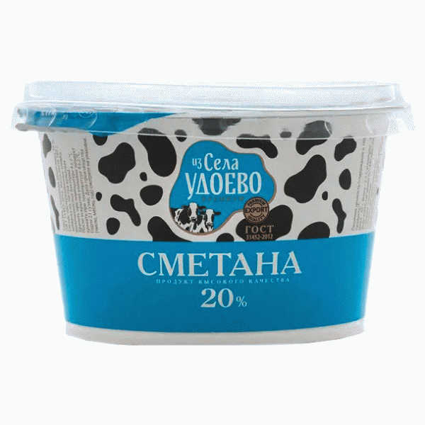 Сметана Из Села Удоево 20% 180г - в магазине «Чижик»