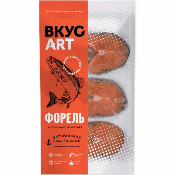 Форель Вкус Арт стейк замороженный 500г - в магазине «Чижик»