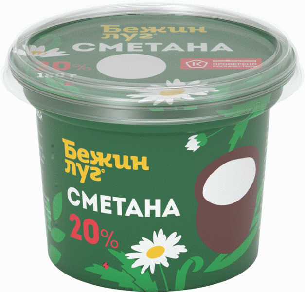 Сметана Бежин Луг 20% 180г - в магазине «Чижик»