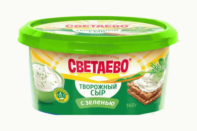Сыр СВЕТАЕВО творож. с зеленью 60% 140г - в магазине «Чижик»