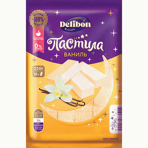 Пастила DELIBON со вкусом ванили 220г - в магазине «Чижик»