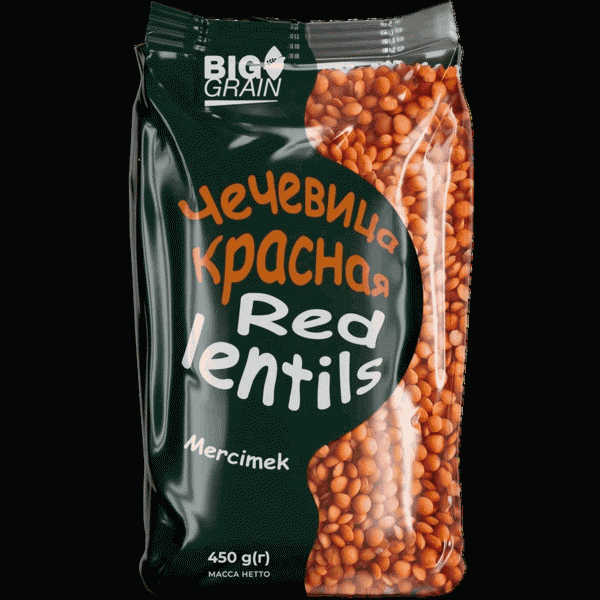 Крупа Big Grain из чечевицы красной 450г - в магазине «Чижик»
